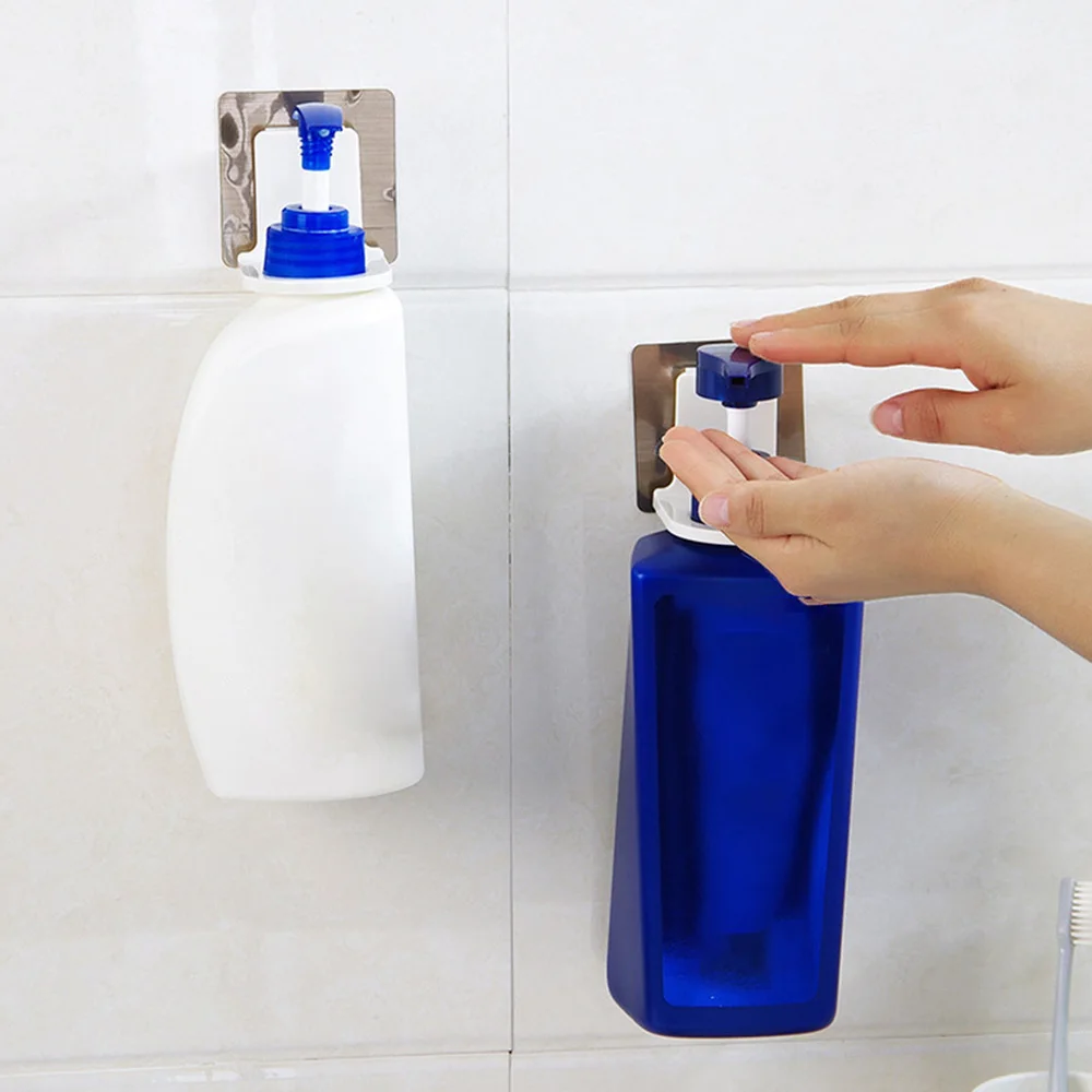 

10pcs Self Adhesive Hand Sanitizer Holder Wall Mounted Shower Bottle Rack