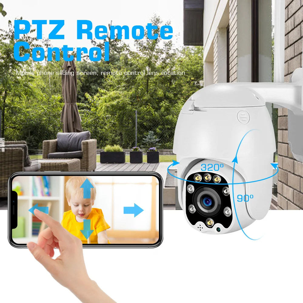 2MP зум камеры PTZ IP Камера Wi-Fi на открытом воздухе 8 х оптический безопасности H.265