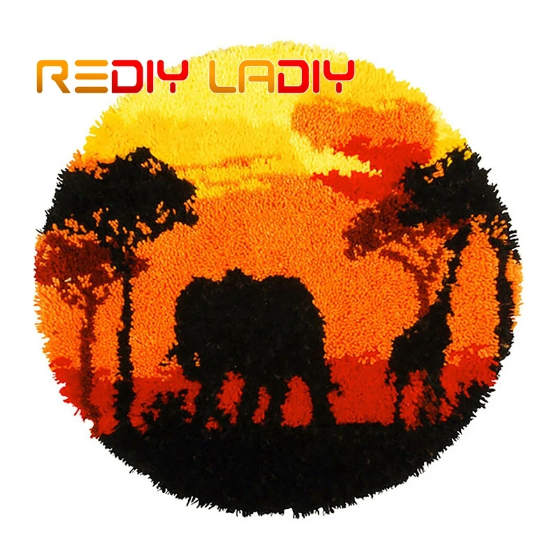 Набор крючков с защелкой ковер вязаный крючком африканский слон акриловая пряжа