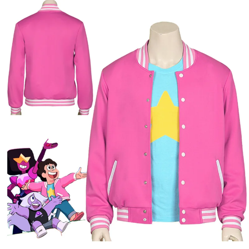 

Новинка, мужская бейсбольная форма для косплея из фильма «Вселенная Стивена», Женская куртка, футболка, топ, футболка, костюмы на Хэллоуин