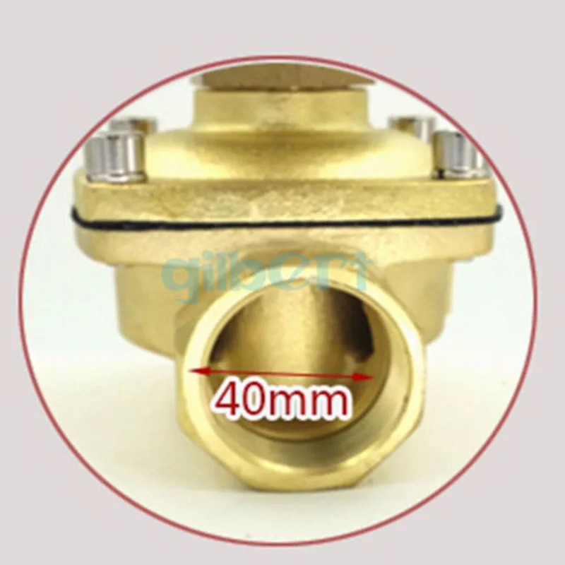 DC12/24 V AC110/220 1-1/4 &quotBSPP 22W нормально открытый поток пор 35 мм латунный газ масло Вода