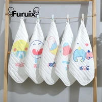 5pcs 100 cotton square face towelsoft washcloths baby wipes wash cloths cartoon pattern newborn must have towel