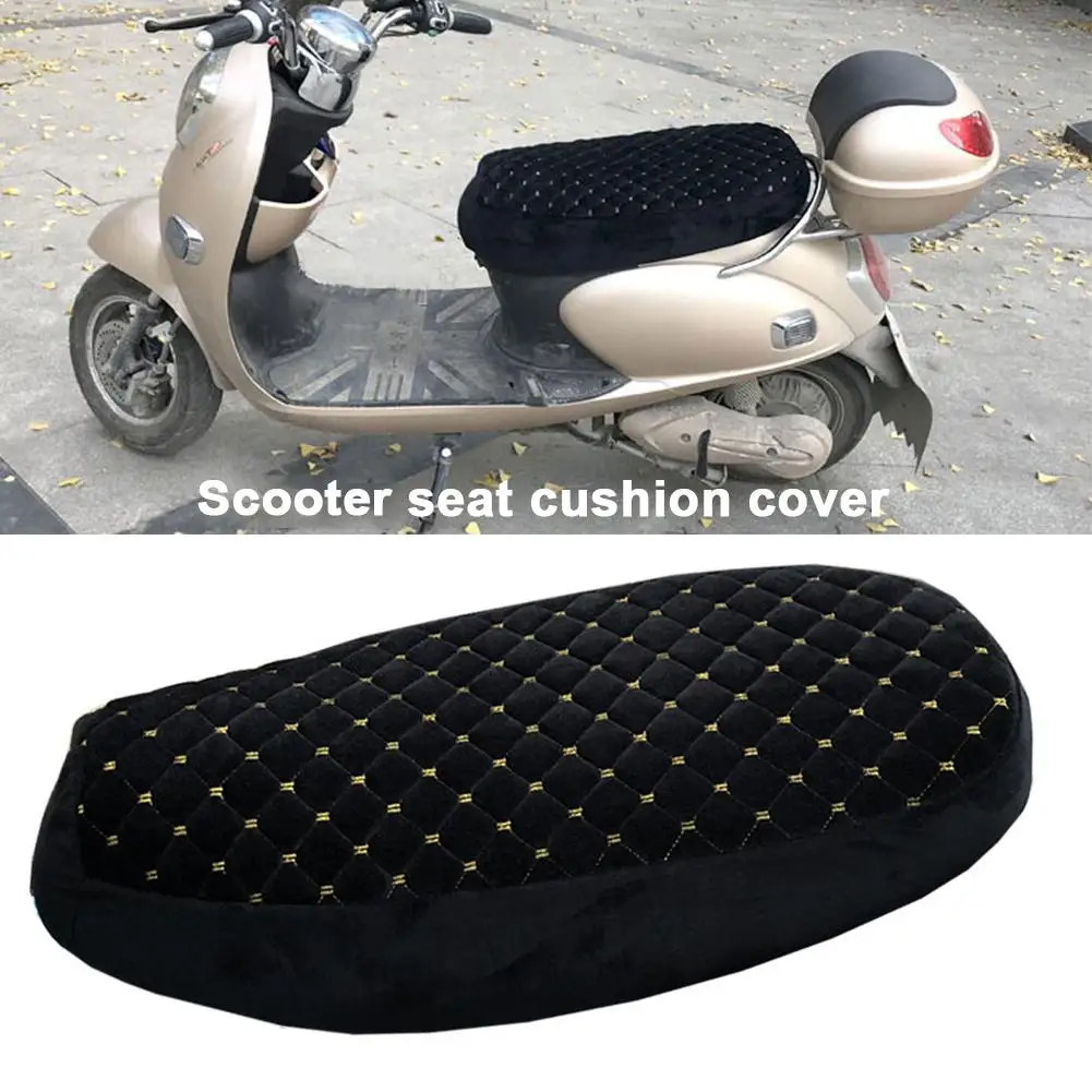 Чехол для сиденья мотоцикла плюшевый сохраняющий тепло мягкий защитный чехол