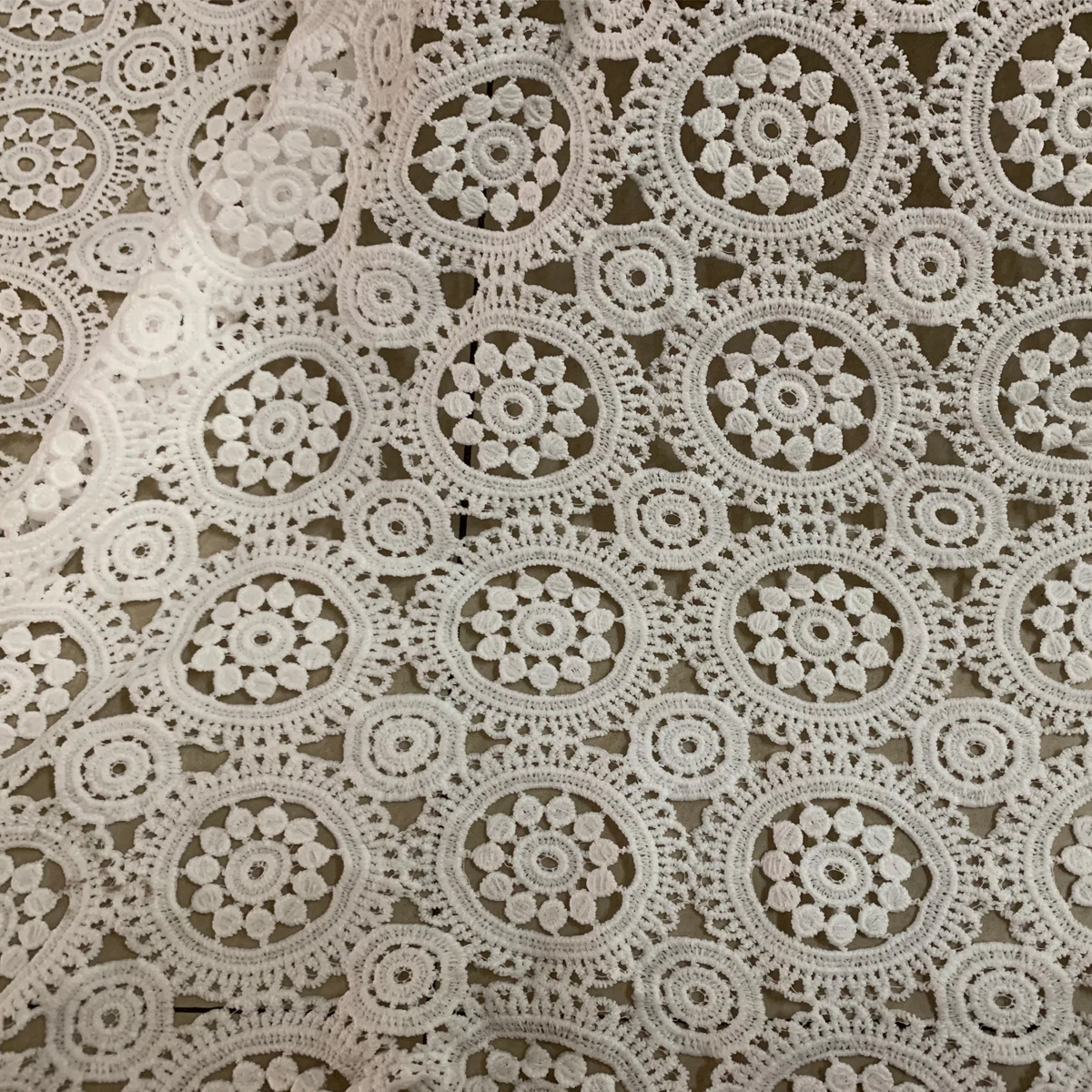 1 ярд африканская кружевная ткань белый гипюр 2019 высококачественный молочный