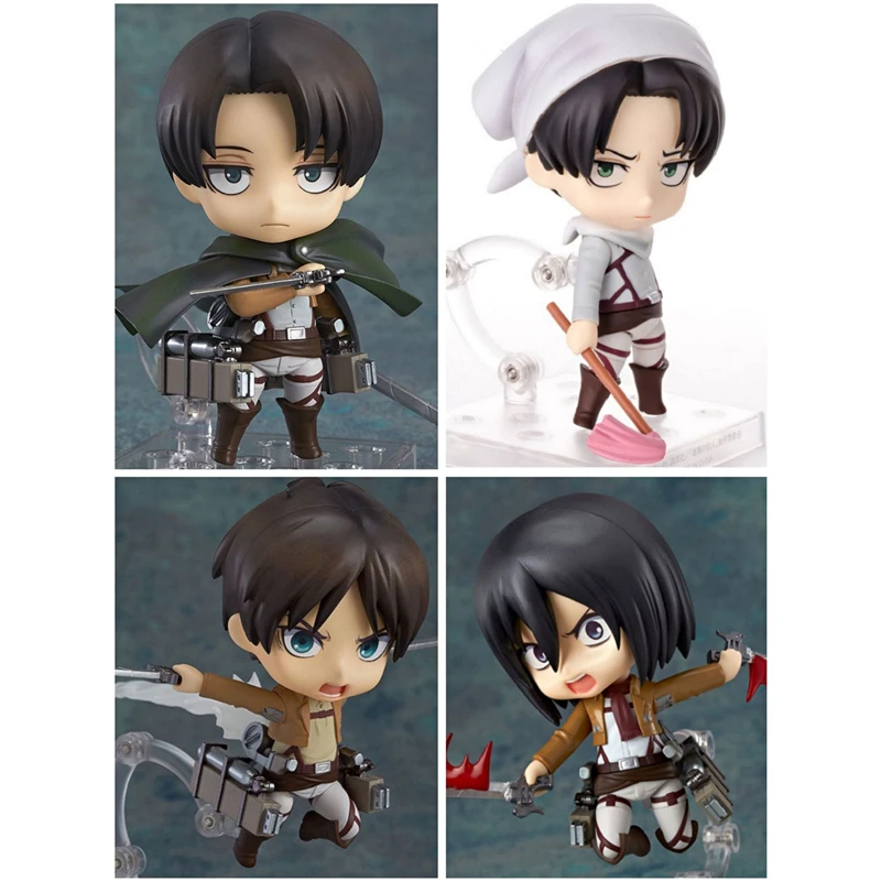 

Anime Attack on Titan Mikasa Ackerman 365 Eren Yeager 375 Levi 417 Rivaille Ackerman 390 PVC Action Figure Model Toys Doll Gifts