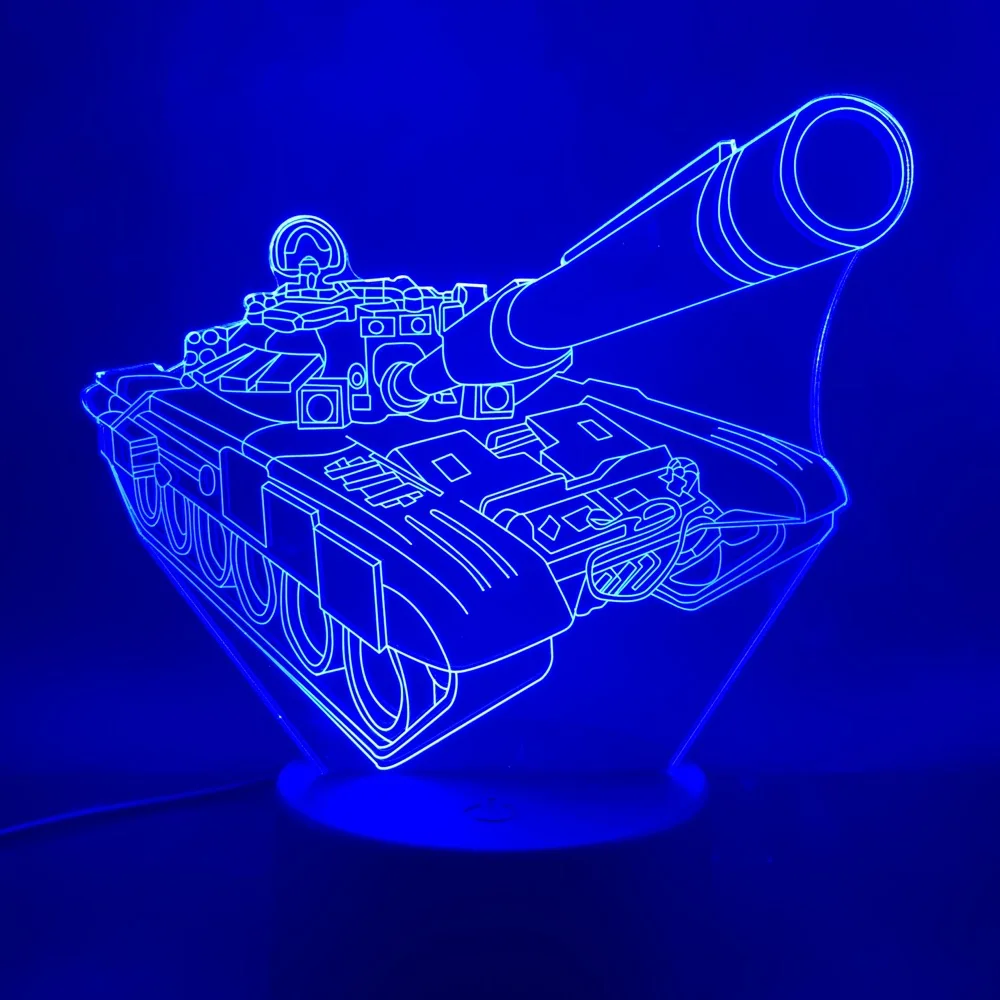 3D лампа остынет танки хороший подарок для мальчиков питание от аккумулятора