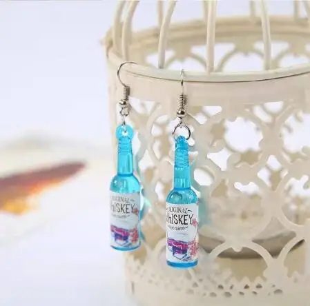 Earring Cute 3UMeter индивидуальные серьги модные летние серьги Милые простые серьги женские серьги в виде бутылок - Окраска металла: Earring Cute