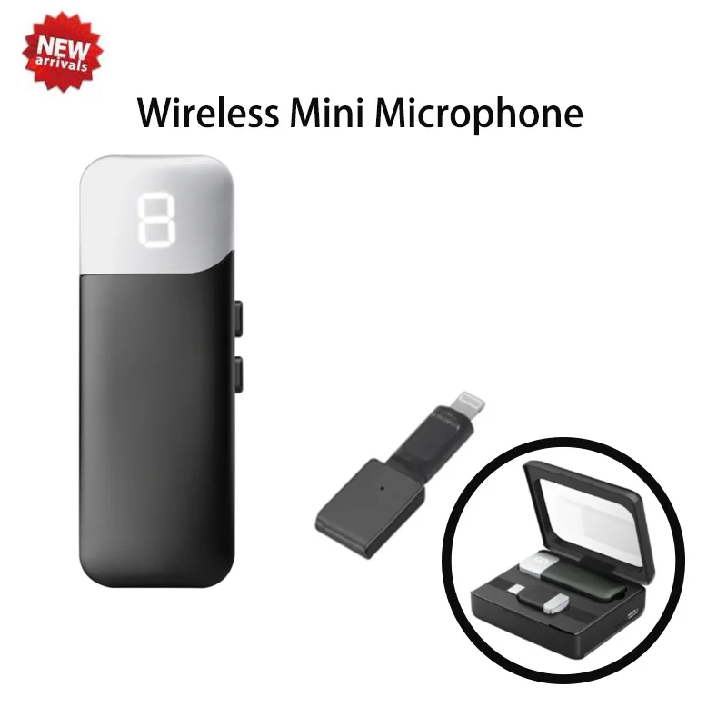 

Новый беспроводной петличный микрофон, портативный мини-микрофон с зарядным чехлом для телефона IPhone, Android, YouTube, Facebook, прямая трансляция