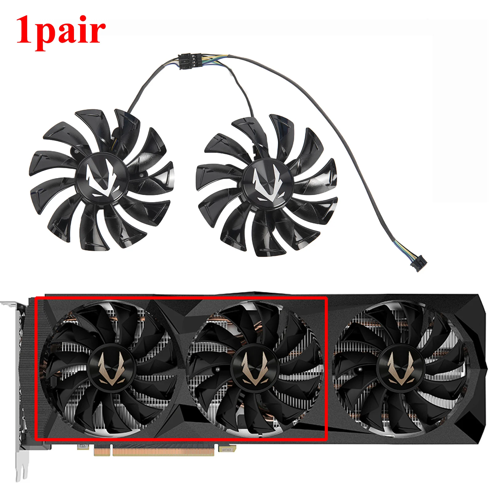 87ММ ГА92С2У Вентилятор замены GPU Cooler для ZOTAC Gaming RTX 2070 2080 Ti AMP 2080Ti Графическая видеокарта Охлаждение вентиляторами.