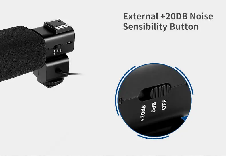 Внешний стереомикрофон для цифровой зеркальной камеры видеокамеры кардиоидный