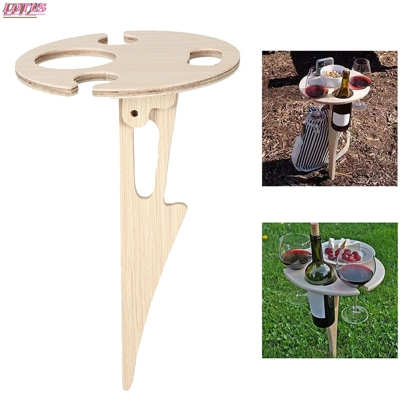 

Folding Outdoor Wine Table With Round Table Mini Portable Outdoor Garden Wine Table Tourist Beach Garden Furniture Hot