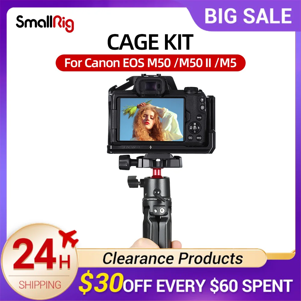 

SmallRig Camera Cage Kit With Tabletop Mini Tripod For Canon EOS M50 /M50 II /M5 Kits 3138