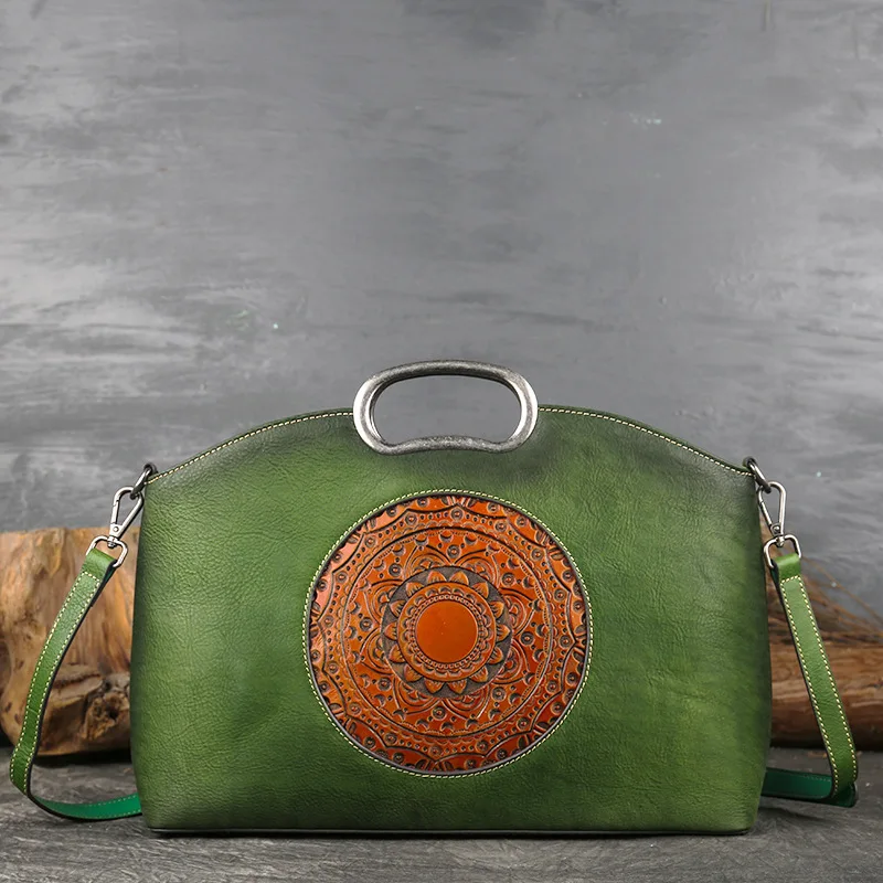 

Retro Cow Leather Messenger Bag Luxury Designer Handbag Ladies First Layer Cowhide Shoulder Bags Casual Tote New Fashion Portabl