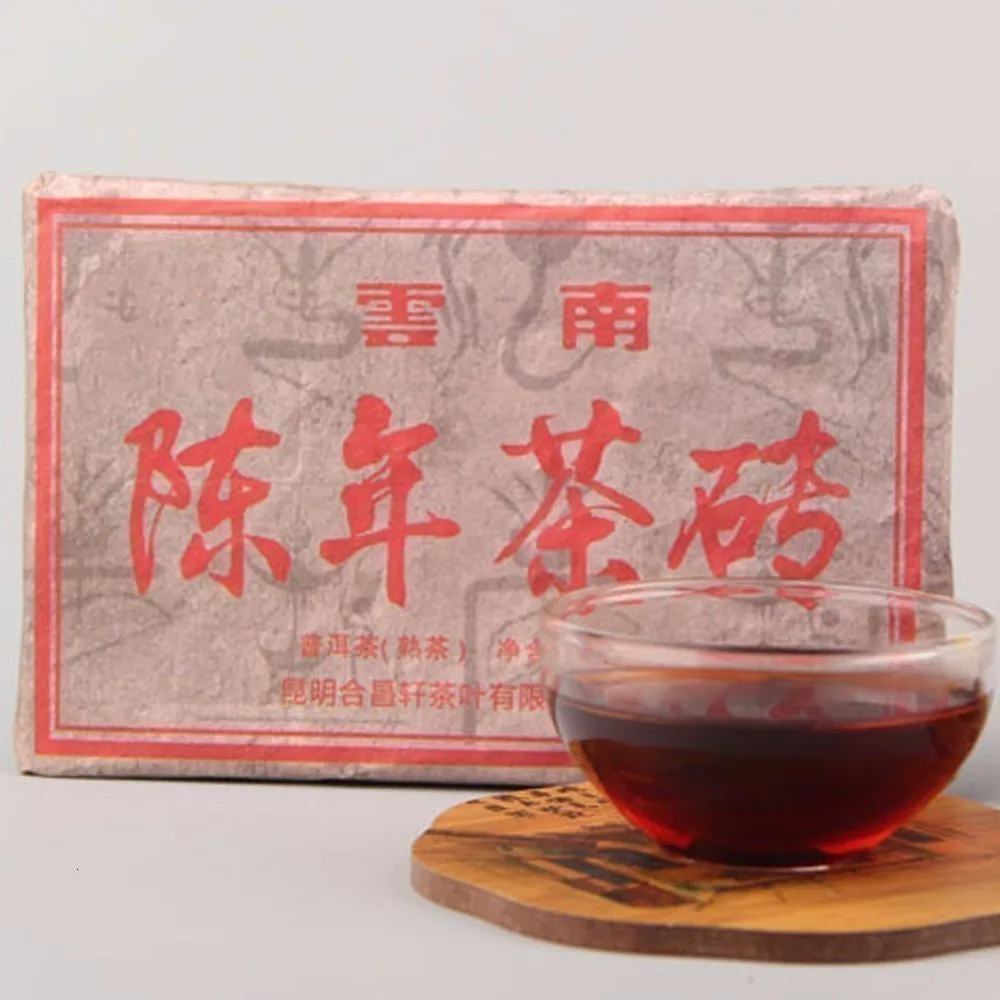 Китайский Юньнань 2009 винтажный приготовленный пуэр чай кирпич 250 г китайское