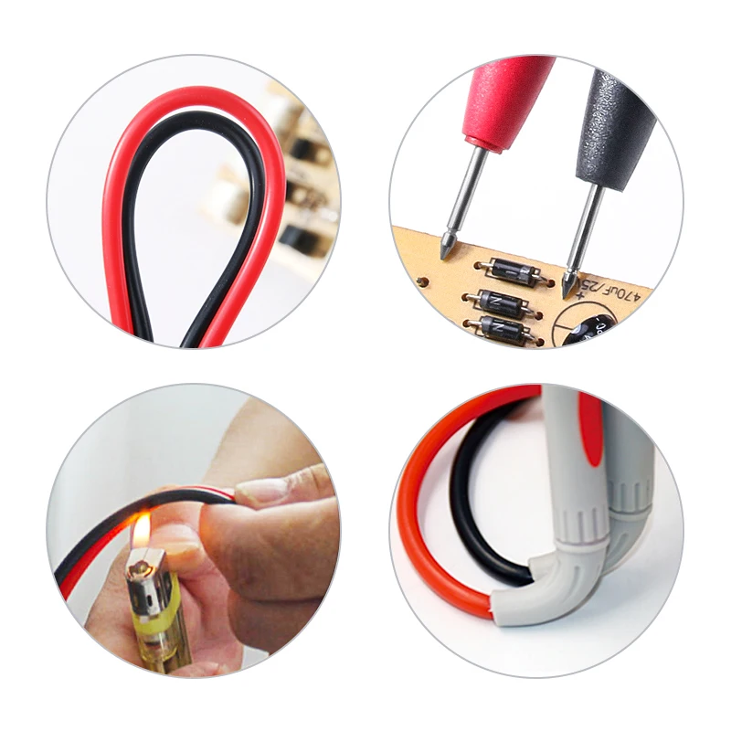 

Multimeter Probe Test Lead Pin Wire Pen 1 Pair Universal Digital Multimeter Cable Alligator Clips 80cm A-BF 1000V 10A/20A