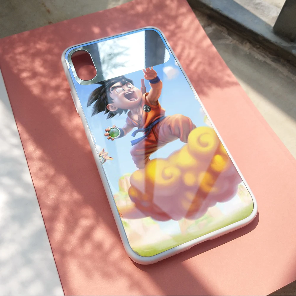 OUTMIX Dragon Ball Z Super DBZ Goku Модный чехол для iPhone 8 8plus XS max XR 7 plus 6 6s 6plus из закаленного