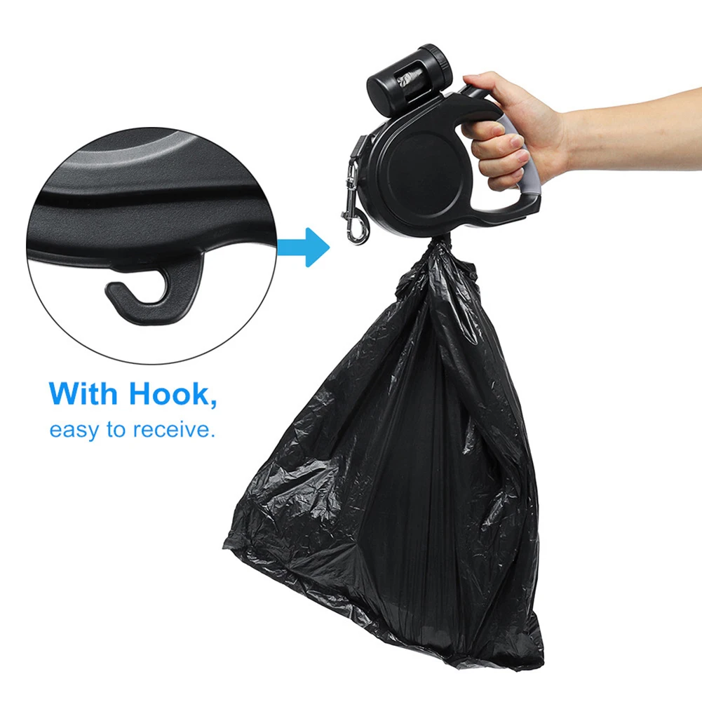 Pet Dog Retractable Lockable Training Walking Lead Leash with Poop Bag Holder | Дом и сад