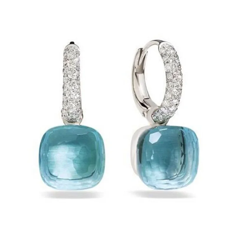 

High Quality Candy Style Pendant 23 Colors Crystal Drop Earring For Women Fashion Jewelry DE002