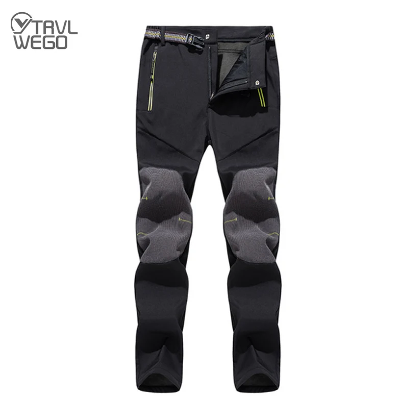 

TRVLWEGO Men Skiing Trekking Pants Winter Waterproof Warm Breathable Outdoor Thick Cloth Windproof Camping Hiking Trousers