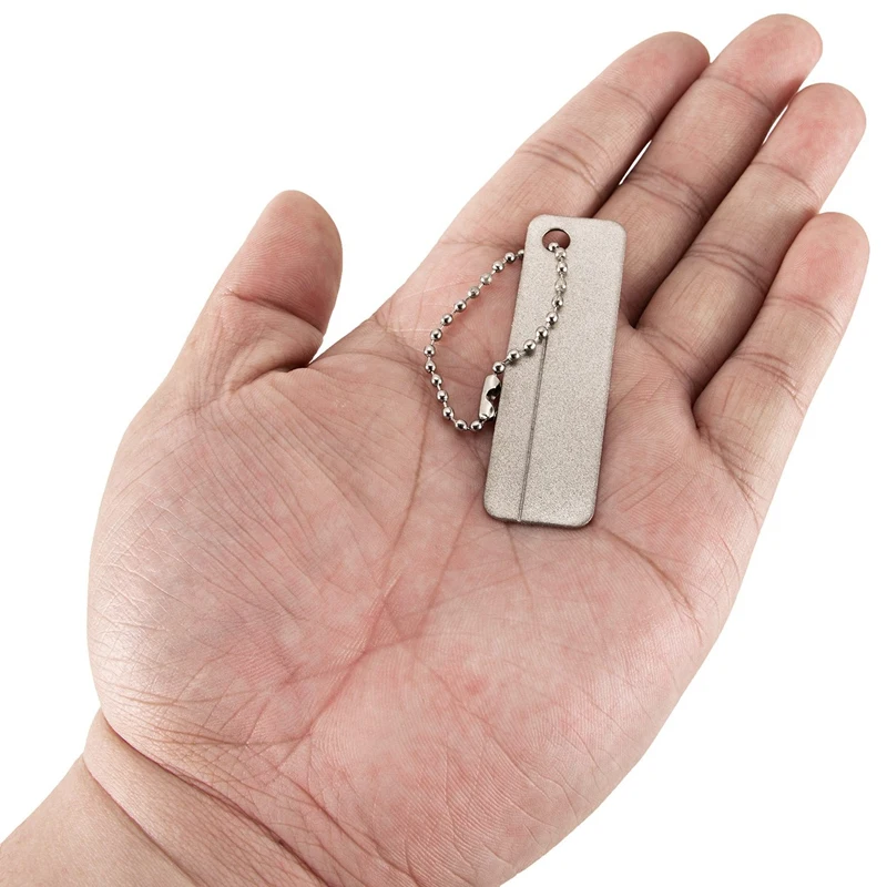 Карманный алмазный камень точилка брелок Рыбный крючок пилка для ногтей