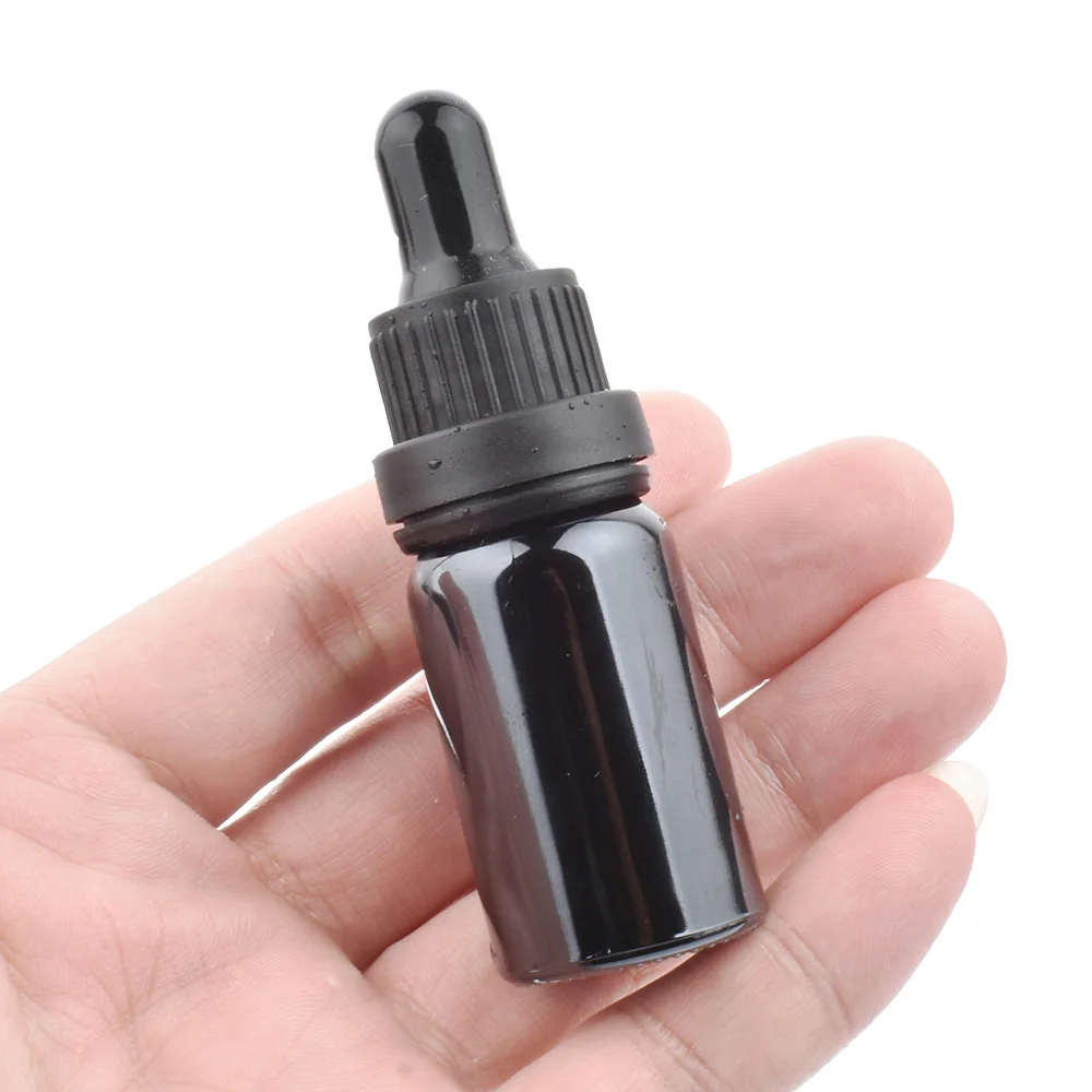 10pcs/lot 5ml 10ml 15ml 20ml 30ml 50ml 100ml black glass essential oil dropper bottle wtih piepette drop vials Containers | Красота и