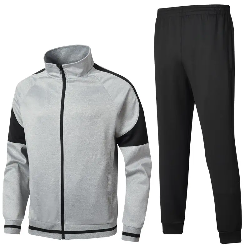 

Spring Autumn Men Running Sets Sportswear Suit Sweatshirt Men's Patchwork sporting Jackets + Pants 2pcs Tracksuit man Clothing