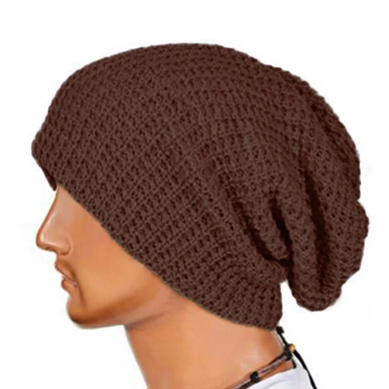 

Fashion Winter Knit Comfortable Hat Unisex Wool Soft Warm 7 Colors Hat Adjustable Elastic Hip-Hop Street Dance Hat Men 1PC
