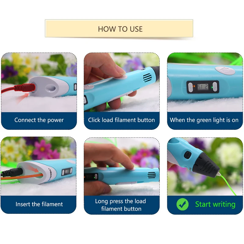 Волшебная 3D Ручка печать подарок на день рождения Lapiz с PLA нитями Canetas Criativa Детский