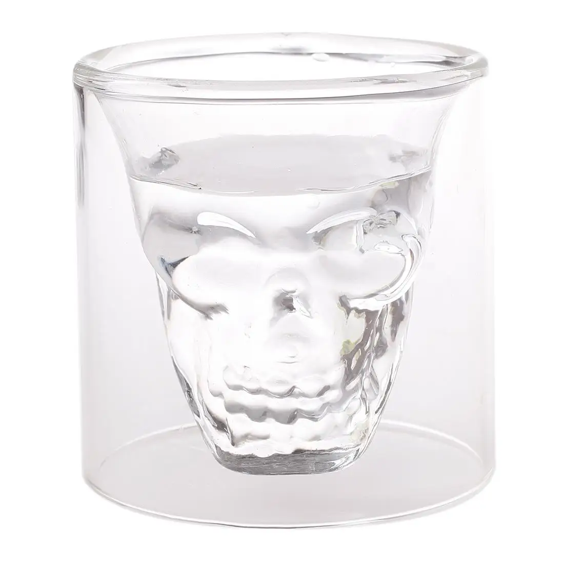 

Creative Articles of Daily Use Skull Double Layer Glass Cup