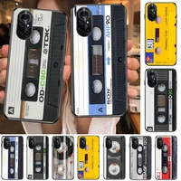 retro audio tape music clear phone case for huawei honor 20 10 9 8a 7 5t x pro lite 5g black etui coque hoesjes comic fash des