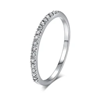 milangirl simple minimalist thin sparkling zircon ring for women crystal rhinestone wedding engagement fashion ladies jewelry