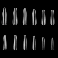 100bags x 600pcs false nail tips xxl extra long ballerina coffin full cover nails fake tip press on salon manicure supply