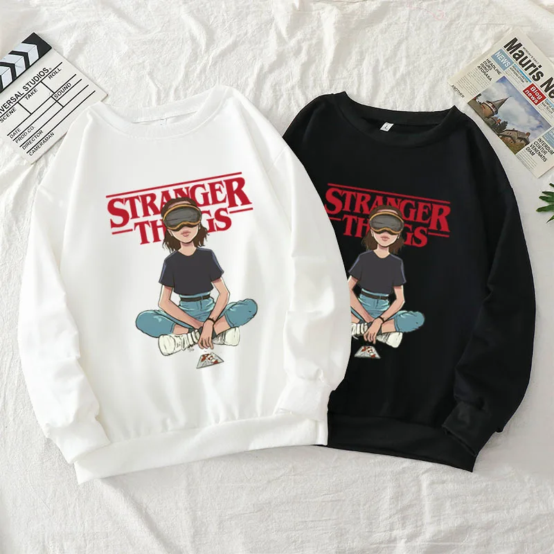 

Fashion Girl Anime STRANGER Kpop Casual Sweatshirt Y2k All-match Personalized Women's Sportswear Round Neck Autumn Unisex Top