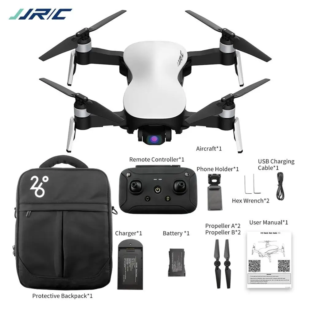 JJR/C X12 5G WIFI 1.2KM FPV GPS With 4K HD Camera Drone 3-Axis Stable Gimbal 25 Mins One Battery RC Quadcopter RTF | Игрушки и хобби