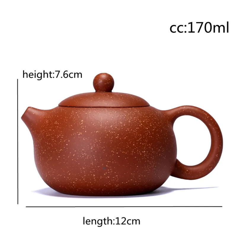 

NLSLASI Chinese Yixing Zisha tea pot raw ore purple clay pu'er black tea teapot beauty Xi shi teapot 188 ball holes 170ml