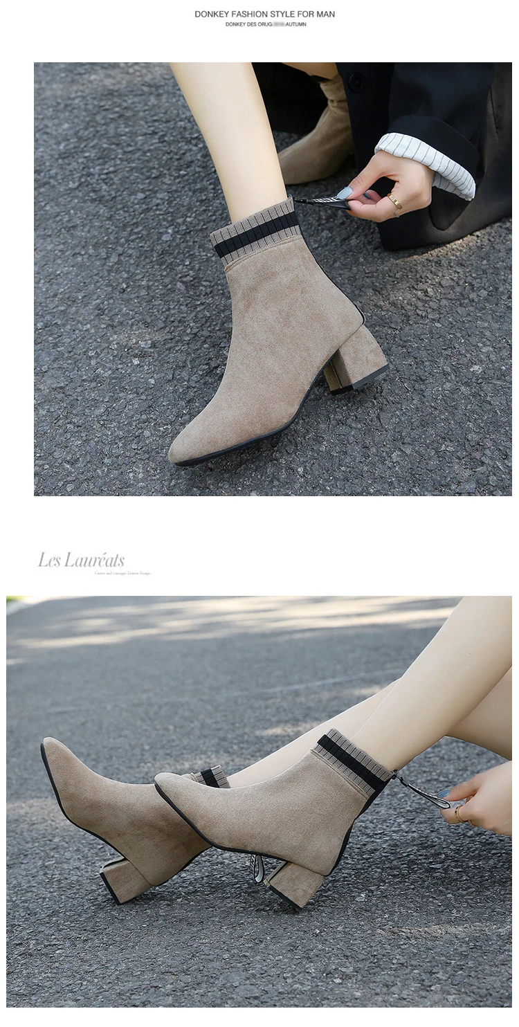 ORVAB/Новинка года; модные повседневные женские Ботинки martin; удобные женские ботинки из дышащего материала на шнуровке; женская обувь на толстой подошве
