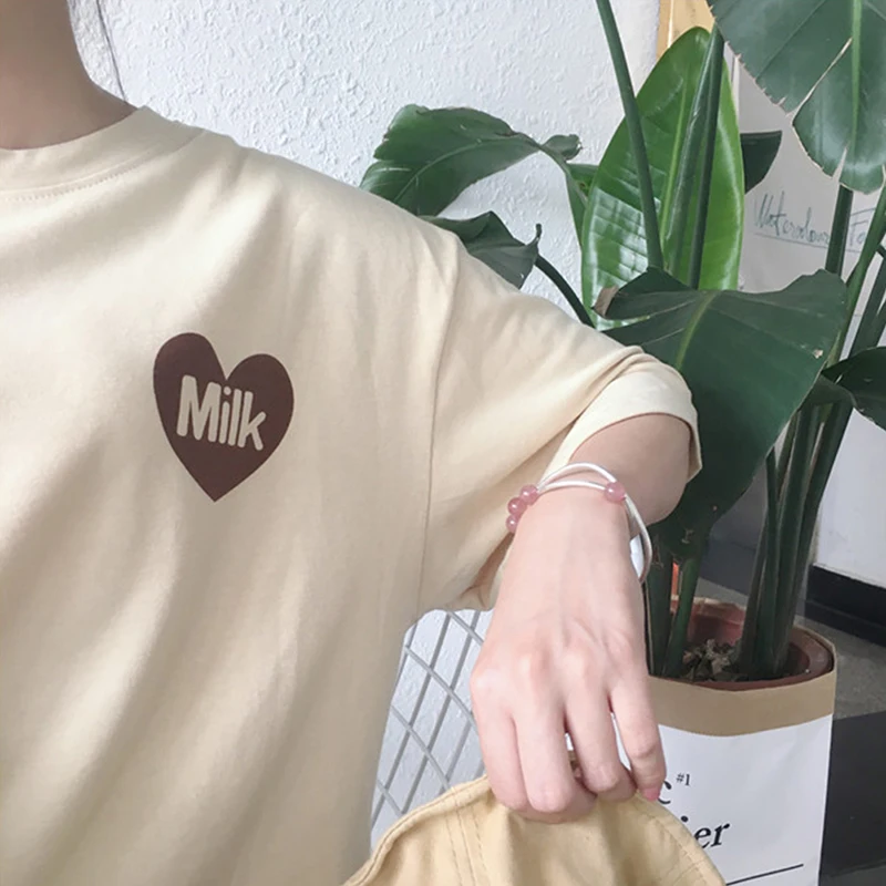 Женские летние универсальные футболки с надписями и героями мультфильмов