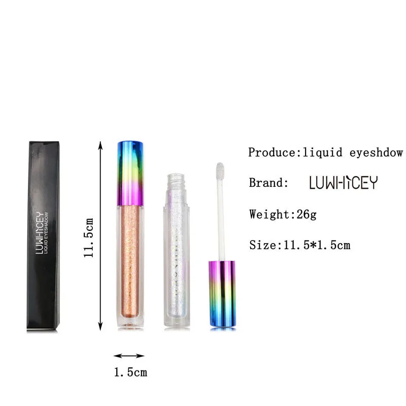 8 цветов жидкие тени для век макияж глаз Блестящий Бриллиант долговечные