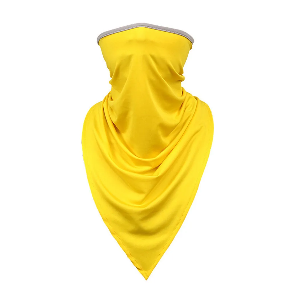 Маски Летний Шелковый треугольный шарф цветная маска для велоспорта головной