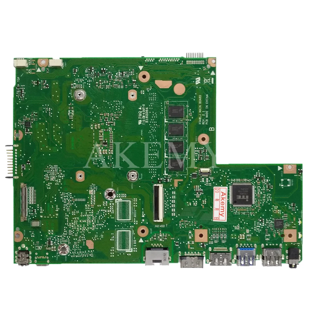 Akemy X540LA For Asus X540L F540LA X540LJ Laptop motherboard 4G RAM I7-5500U REV2.1 Test before shipping work 100% | Компьютеры и офис