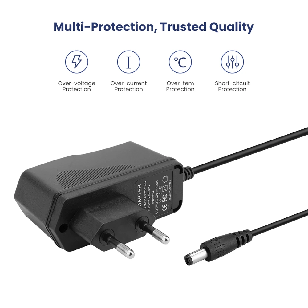 AIYIMA 12V AC 100 V 240 50/60HZ адаптер преобразователя DC12V EU источник питания DC 12V1.5A