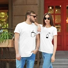 Белая футболка с принтом чашки и кофейного чая для пары, футболки с графическим принтом, подарок для парня, девушки, Винтажная летняя футболка с круглым вырезом, Camisetas, уличная одежда