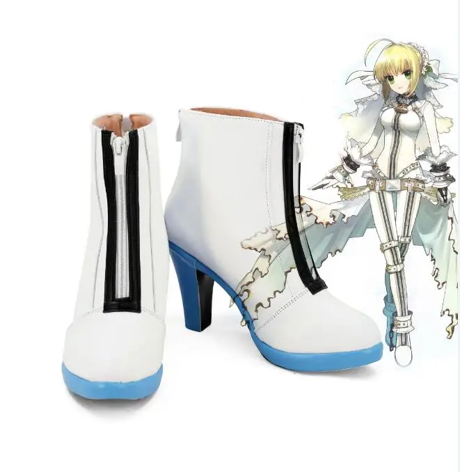 

Saber Boots Cosplay Fate EXTRA CCC Saber Bride Cosplay Boots Shoes Custom Made Any Size