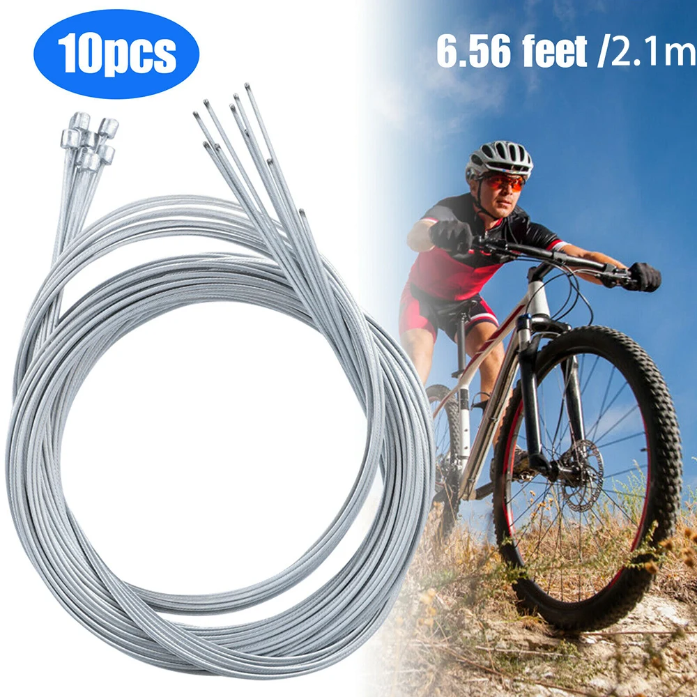 

10Pcs Bicycle Shift Cables Mountain Road Bike Shift Inner Cable Stainless Steel Derailleur Cable Bike Accessorie