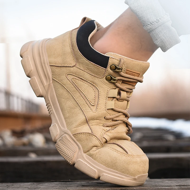 

Winter Shoes Work Safety Boots Men Steel Toe Cap Safety Shoes Men Work Sneakers Indestructible Work Shoes Men Boots Male Shoes