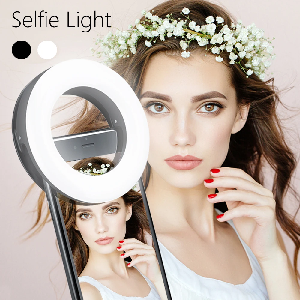 Универсальная селфи лампа мобильный телефон объектив портативное кольцо
