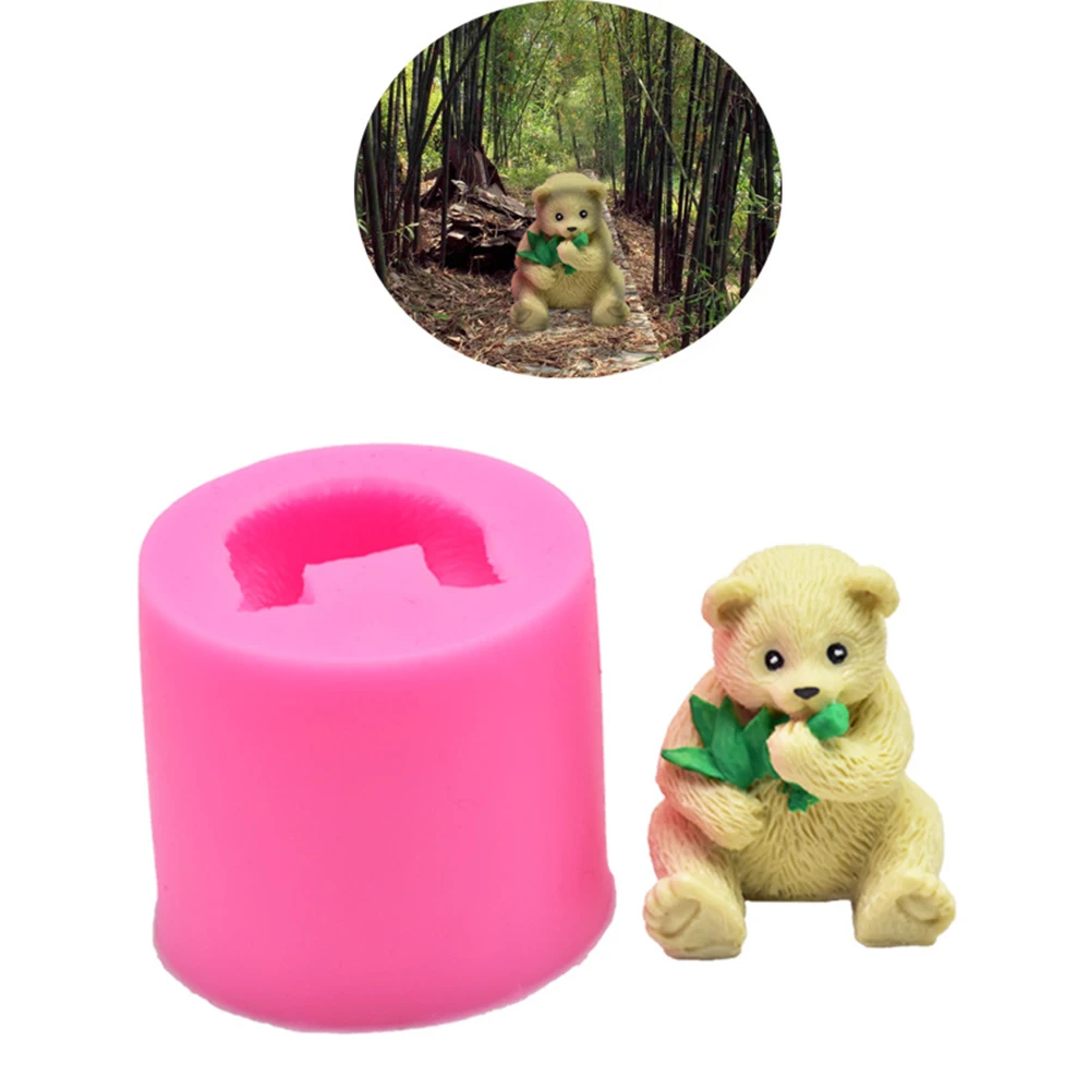 Силиконовая форма для мыла в виде милой бамбуковой панды|Формы тортов| |