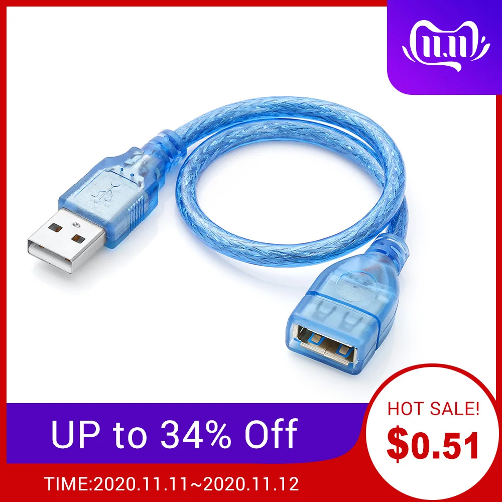 Удлинительный кабель USB 2 0 штекер гнездо для ПК планшетов 1 м 5 3 м|Кабели передачи