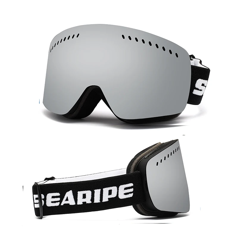 

SEARIPE Ski Goggles UV400 Protection Snowboard Eyewear Anti-fog Big Ski Glasses Snow Snowmobile Man Women Skiing Outdoor Sport