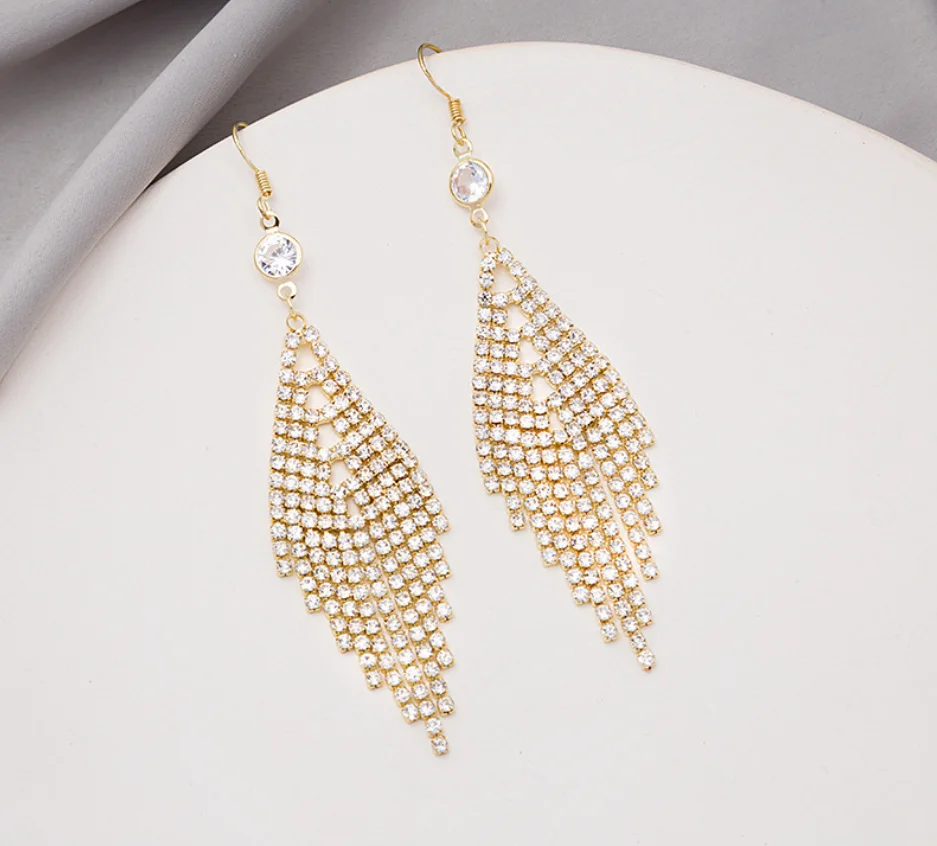 

Girafe Luxury Tassel Statement Drop Earrings Woman Jewelry For Dinner Party